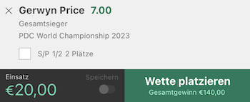 Unser Tipp für die Dart WM