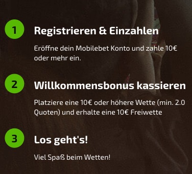 10€ Gratiswette Bedingungen Mobilebet